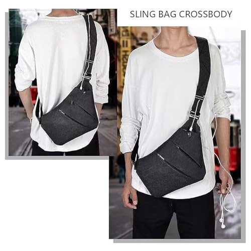 OSOCE Anti Theft Crossbody Bags Sling Bag for Women Men Waterproof Wander Bag for Sports and Travel. (3.0BLACK, Large) - Image 5