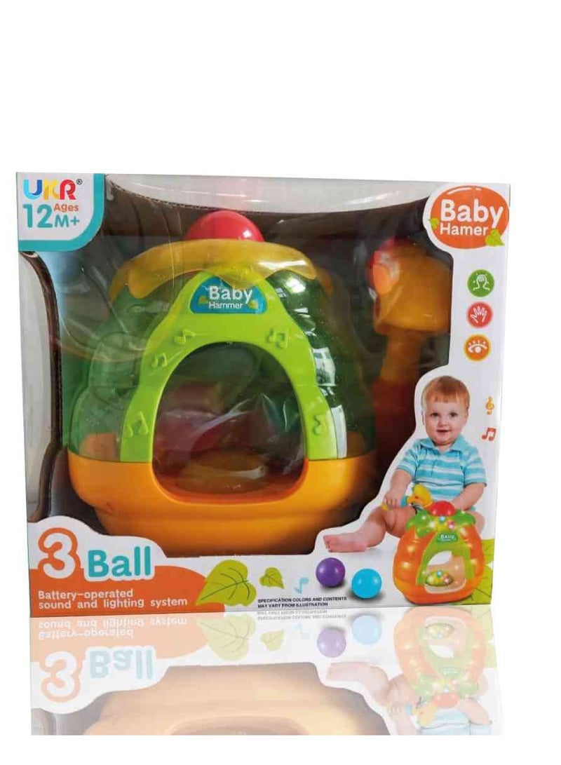 UKR Baby Hammer Toy – Color Learning Toy for Infants & Toddlers | Developmental Toy for Fine Motor Skills & Coordination | Safe Early Learning Toy for Play - Image 2