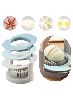 Egg Cutter Slicer, Multipurpose Egg Slicer Cutter 3 in 1 with Stainless Steel Wire Cutting line Cooking Tools for Cutting Eggs, Salads, Strawberries, Mushrooms, Kiwis, Banana