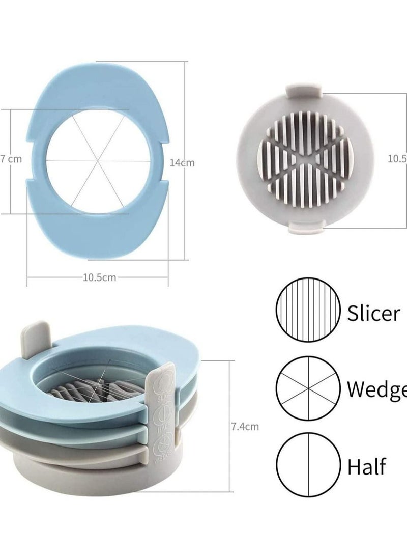 SYOSI - Egg Cutter Slicer, Multipurpose Egg Slicer Cutter 3 in 1 with Stainless Steel Wire Cutting line Cooking Tools for Cutting Eggs, Salads, Strawberries, Mushrooms, Kiwis, Banana - Image 1