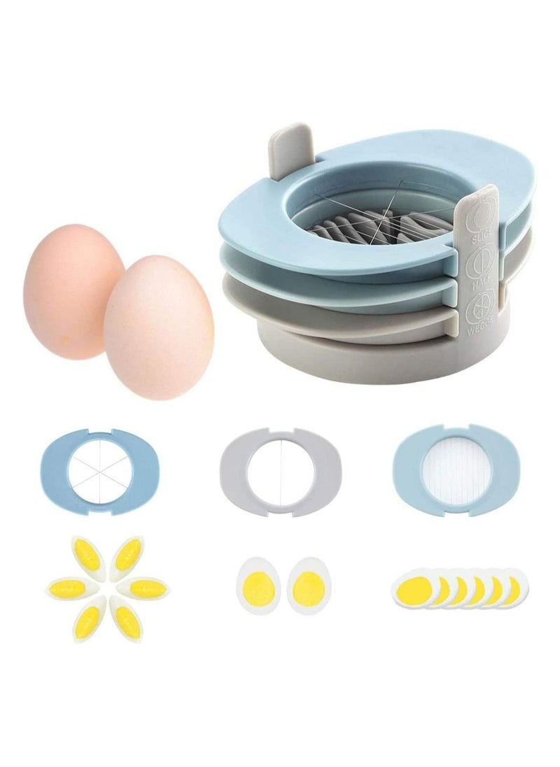 SYOSI - Egg Cutter Slicer, Multipurpose Egg Slicer Cutter 3 in 1 with Stainless Steel Wire Cutting line Cooking Tools for Cutting Eggs, Salads, Strawberries, Mushrooms, Kiwis, Banana - Image 1