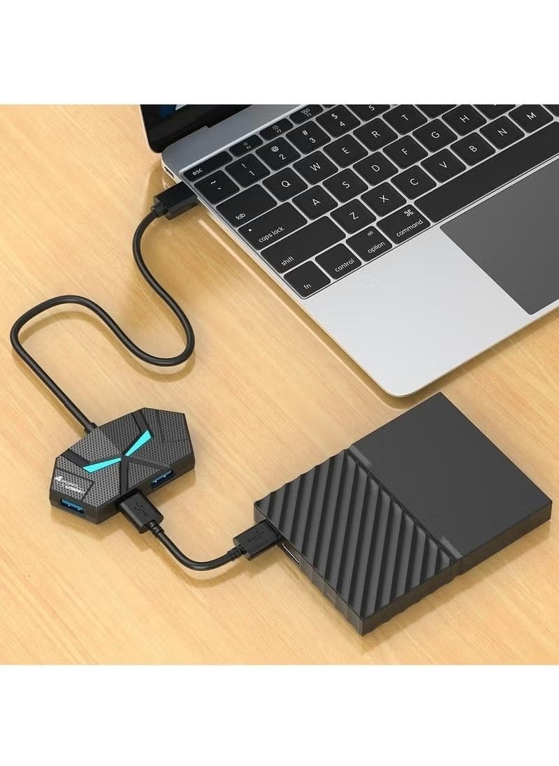 X-level USB 3.0 Hub,4-Port USB Hub,USB Splitter,USB Extender with USB C Power Port for Laptop,PC,Xbox,Gamepad,Flash Drive, HDD,Console,Printer,Camera,Keyborad, Mouse,USB Fan  - Image 3