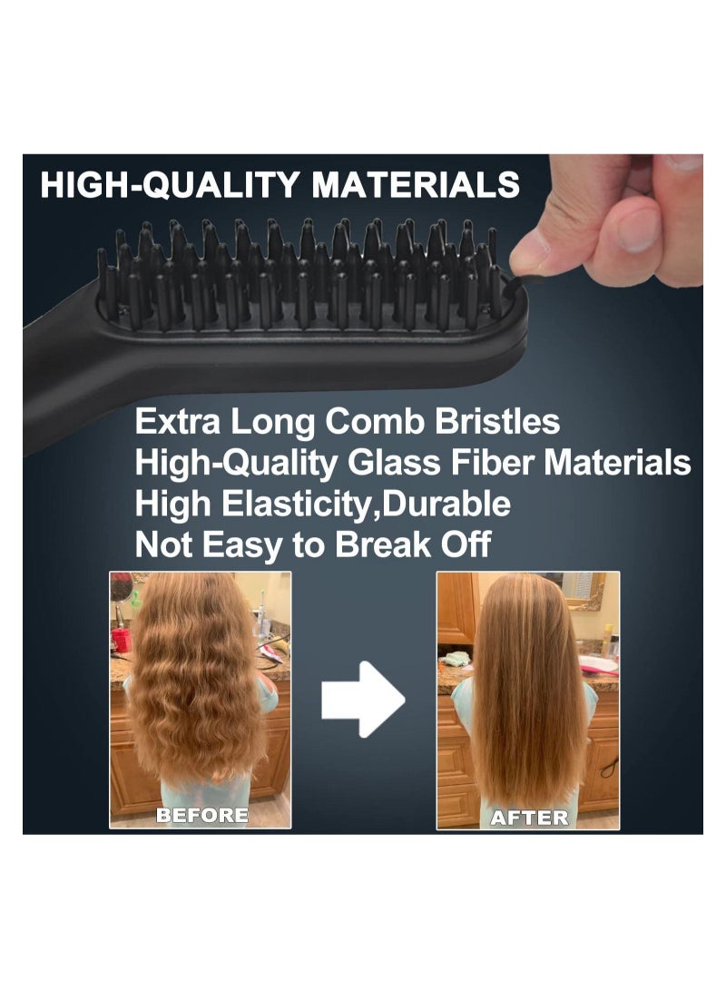 جهاز فرد اللحية 5 في 1 للرجال ، مشط فرد اللحية  مع بلسم اللحية ، 3 درجات حرارة قابلة للتعديل ، سلك طاقة دوار 360 درجة ، مشط فرد كهربائي سيراميكي ، مجموعات هدايا أصلية للرجال - Image 3