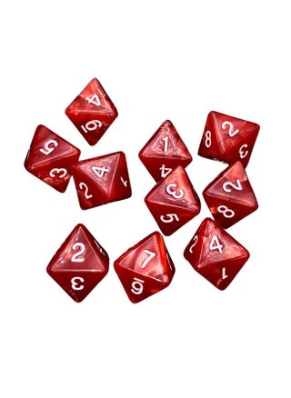10 Pieces D8 Polyhedral Dice Set - 8 Sided Dice With Numbers | Ideal For Board Games, Classroom Activities, Party Table & Gaming Fun (Color: Red, Size: 1.6Cm/0.63In) - pzsku/Z8426DAA55CFBB0658C67Z/45/_/1732774061/cde31f4f-2a79-40b8-83ad-27e8c982f617