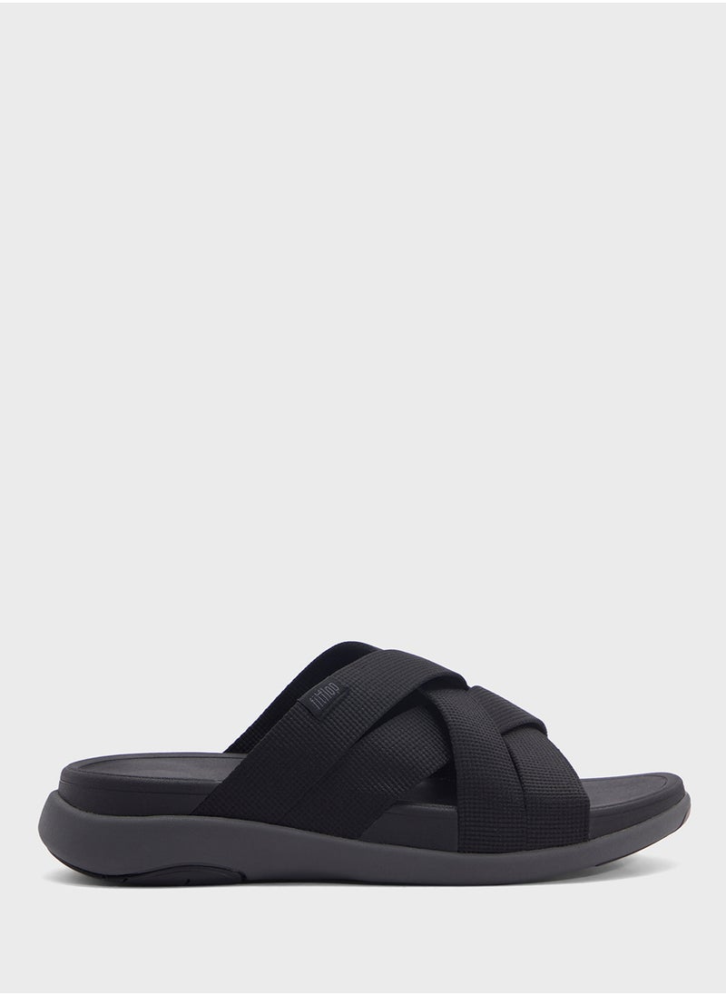 FitFlop - F-Mode Multi Strap Webbing Slides - Image 1