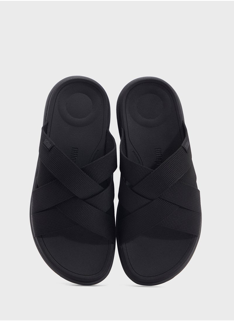 FitFlop - F-Mode Multi Strap Webbing Slides - Image 1