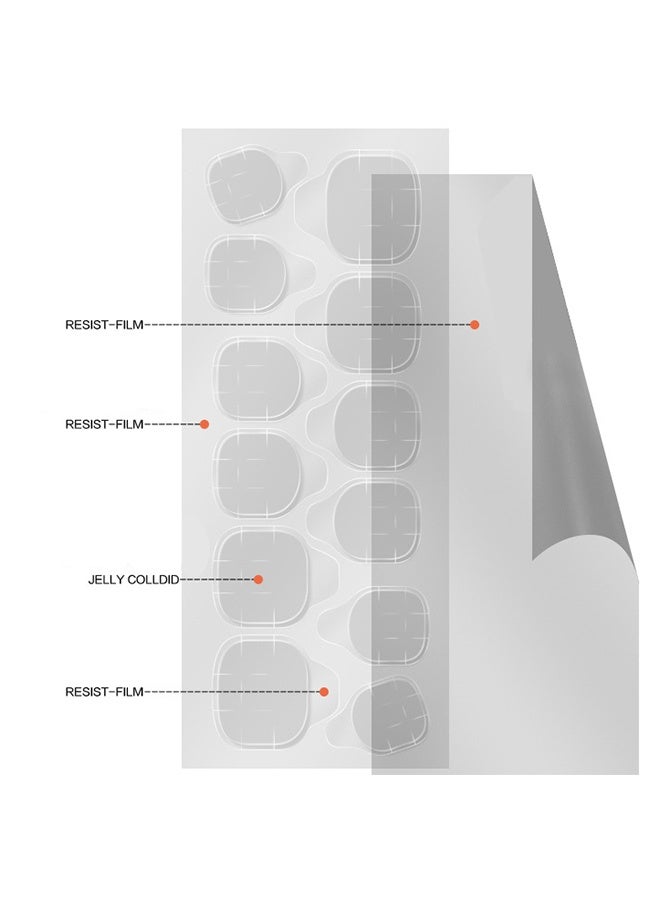 YJ 10 Sheets 240pcs Double-Side Nail Adhesive Tabs, Nail Glue Stickers False Nail Jelly Gel Glue Tabs Nail Glue Transparent Flexible Adhesive Nails Tab for Manicure 10 Sheets - Image 2