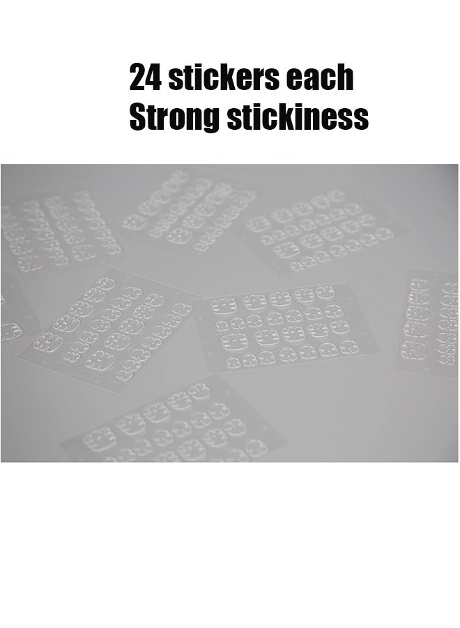YJ 10 Sheets 240pcs Double-Side Nail Adhesive Tabs, Nail Glue Stickers False Nail Jelly Gel Glue Tabs Nail Glue Transparent Flexible Adhesive Nails Tab for Manicure 10 Sheets - Image 3