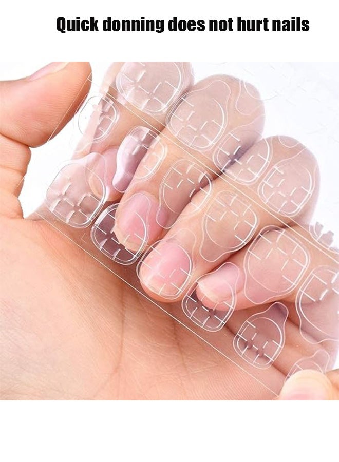 YJ 10 Sheets 240pcs Double-Side Nail Adhesive Tabs, Nail Glue Stickers False Nail Jelly Gel Glue Tabs Nail Glue Transparent Flexible Adhesive Nails Tab for Manicure 10 Sheets - Image 4