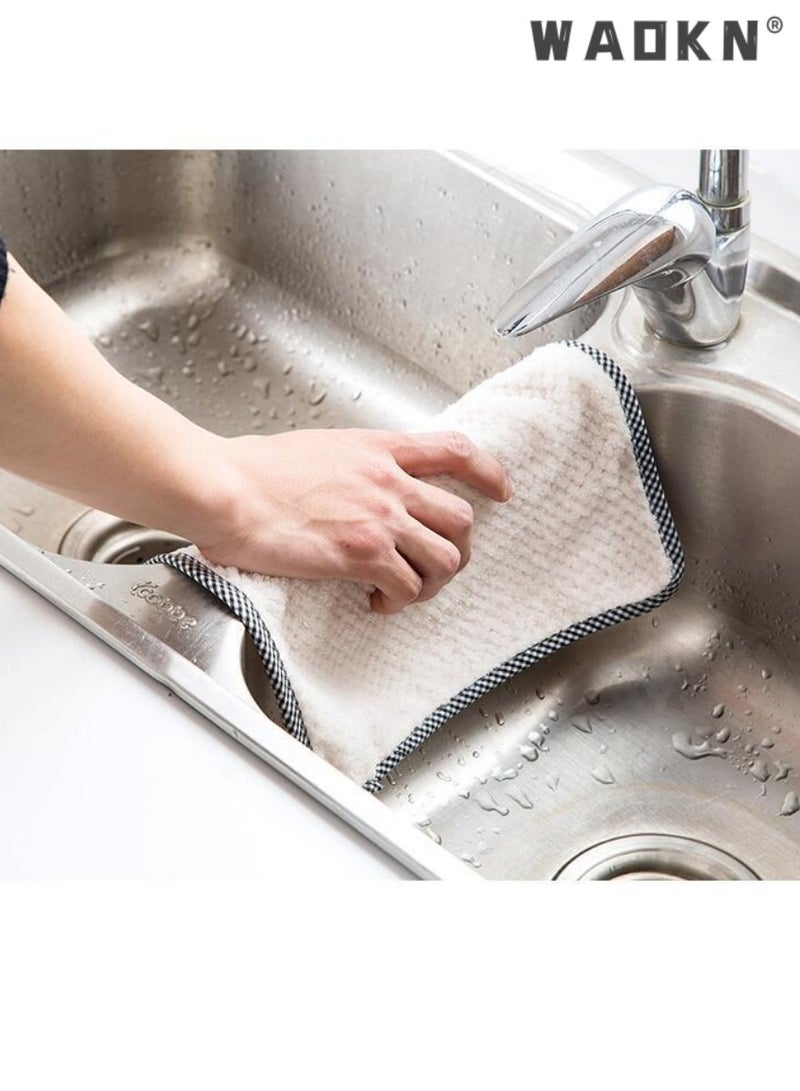 WAOKN 15-Piece Kitchen Daily Dish Towel Cloth,No Odor Reusable Dish Cloth, Kitchen Dish Cloth & Towel, Non-stick Oil Dish Towel Dishcloth Tableware Household Cleaning Towel  - Image 3