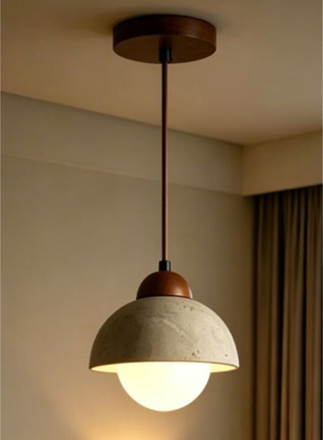 Yellow Stone Pendant Light, Adjustable Ceiling Hanging Lamp 3000K Warm White for Dining Room Kitchen Island - Image 1