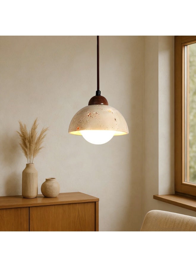 Yellow Stone Pendant Light, Adjustable Ceiling Hanging Lamp 3000K Warm White for Dining Room Kitchen Island - Image 3