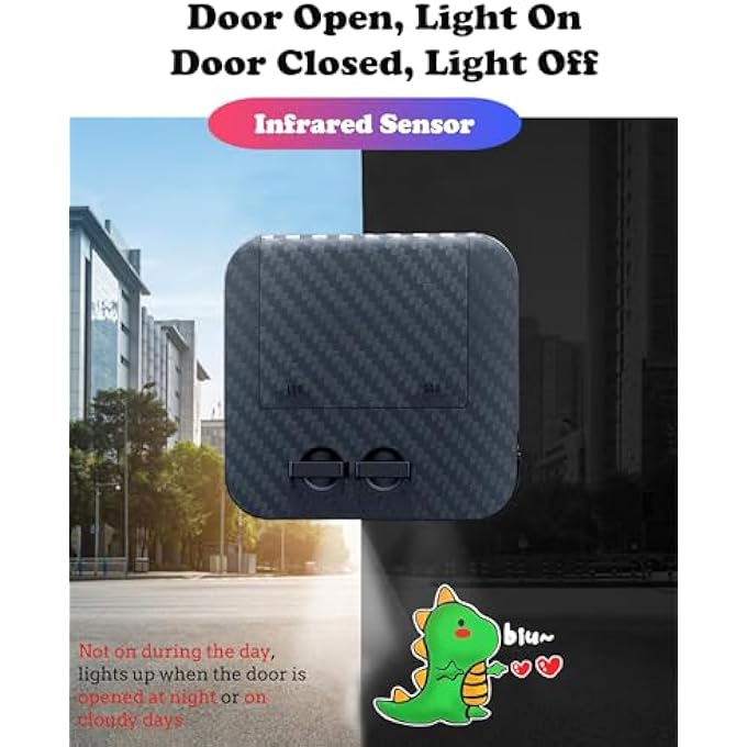 KASTWAVE 2 Pcs Door Projector Lights Logo Projector Dynamic Wireless Led Puddle Lights Paste Holeless Welcome Light For All Car Models - Image 4