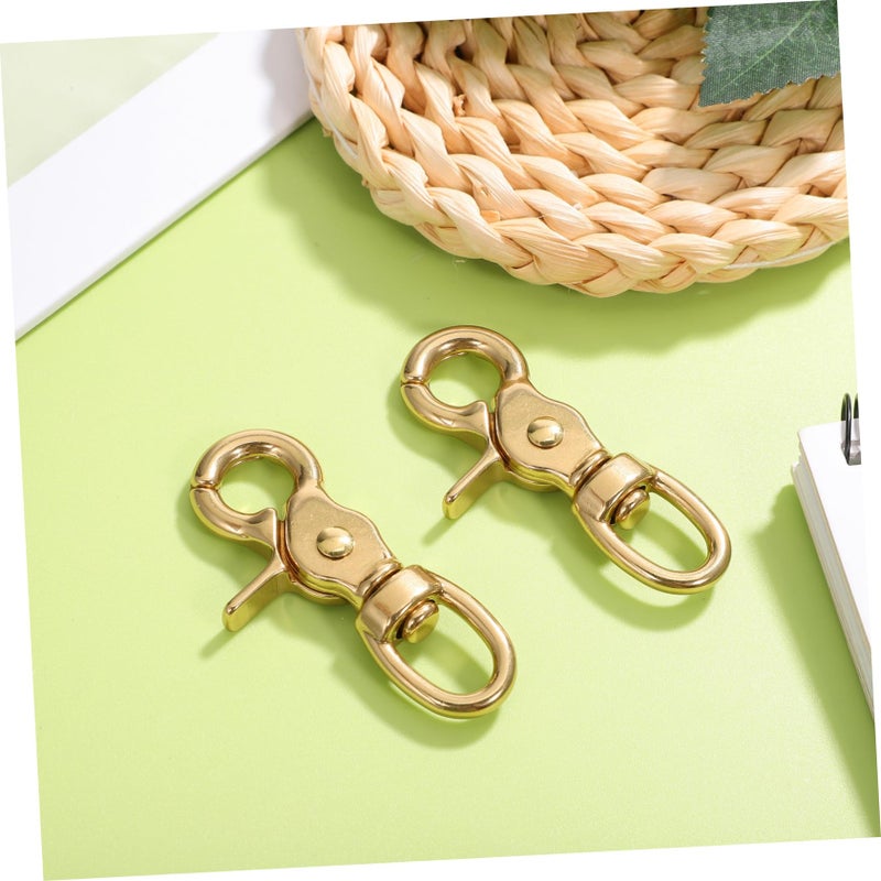 Solid Brass Heavy Duty Lobster Clasp Swivel Trigger Clips 2 Pack For Straps Bags Leathercraft - Image 5