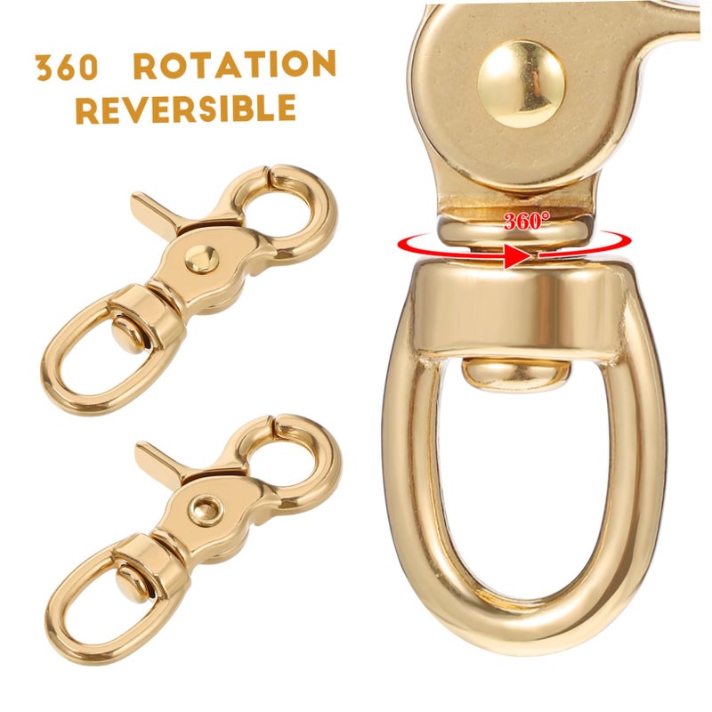 Solid Brass Heavy Duty Lobster Clasp Swivel Trigger Clips 2 Pack For Straps Bags Leathercraft - Image 4