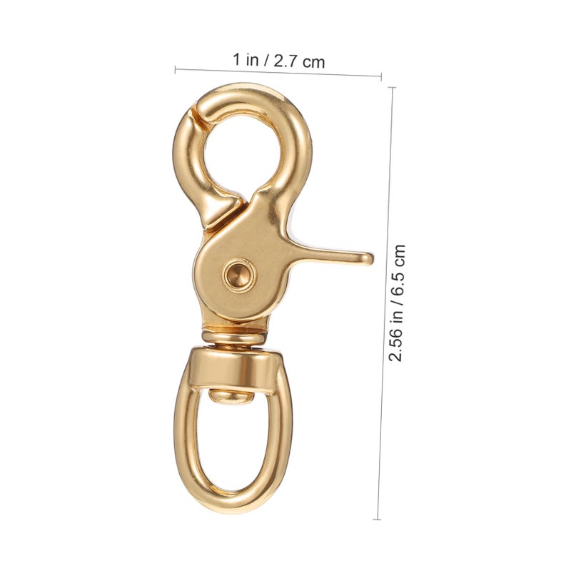 Solid Brass Heavy Duty Lobster Clasp Swivel Trigger Clips 2 Pack For Straps Bags Leathercraft - Image 3