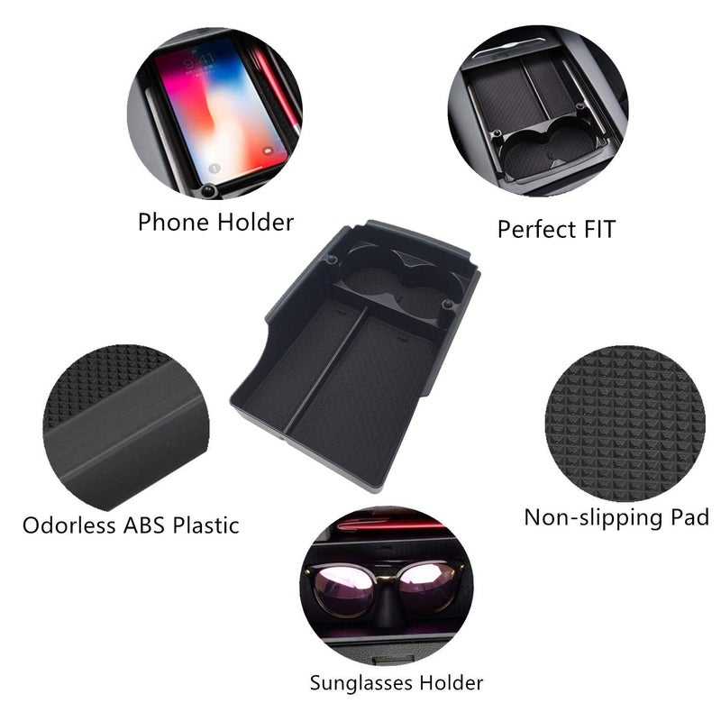 JOJOMARK for Tesla Model S/X Accessories Center Console Tray Organizer for Tesla Model X/S 2016 2017 2018 2019 2020 2021 - Image 5
