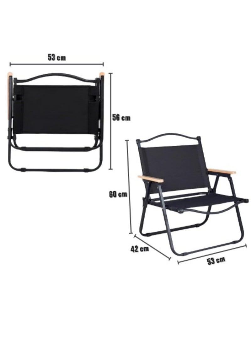 ECVV® Outdoor Folding Chair with Armrest Camping Fishing Seat Portable Beach Camping Picnic Beach Outdoor Portable Camping Chair | Black - pzsku/Z84272E382F8C6C5EB15AZ/45/_/1733914146/f6588567-9f07-4e5d-85c3-dbcc467ed31e