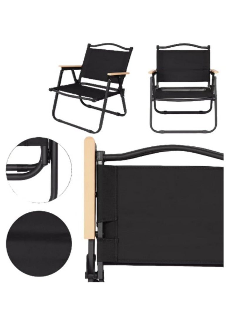 ECVV® Outdoor Folding Chair with Armrest Camping Fishing Seat Portable Beach Camping Picnic Beach Outdoor Portable Camping Chair | Black - pzsku/Z84272E382F8C6C5EB15AZ/45/_/1733914150/1c553988-42ec-4695-9a4a-db6c30c9d552