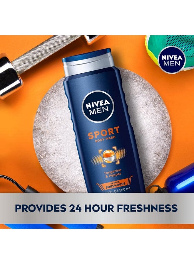NIVEA MEN Sport Body Wash with Revitalizing Minerals, Spicy, Citrus Body Wash for Men, 16.9 Fl Oz Bottle (Pack of 1) - Image 3
