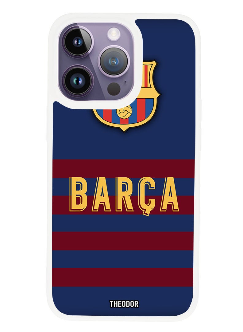 Theodor Protective Case Anti Scratch Shock Proof Cover For APPLE IPHONE 14 PRO MAX BARCA (White Bumper) - Image 1