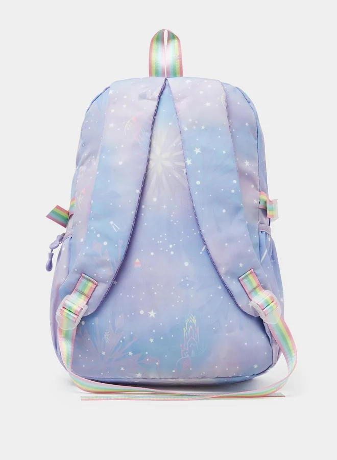 ستايلي Girls Ombre Star Snowflake Print Backpack