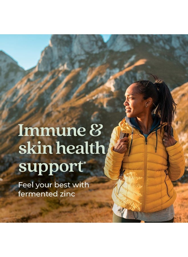 New Chapter Zinc Supplement, New Chapter Fermented Zinc Complex, ONE Daily for Immune Support + Skin Health + Non-GMO Ingredients, Easy to Swallow & Digest, 30 Count (1 Month Supply) - Image 2