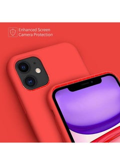 NuSense Case For Iphone 11, Case Cover With Liquid Silicone Rubber, Comfortable Grip, Soft Texture, Screen & Camera Protection, Velvety-Soft Lining, Shock-Absorbing For Iphone 11,  (Red)  - Image 2