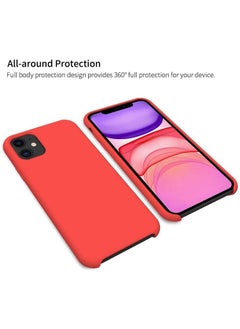 NuSense Case For Iphone 11, Case Cover With Liquid Silicone Rubber, Comfortable Grip, Soft Texture, Screen & Camera Protection, Velvety-Soft Lining, Shock-Absorbing For Iphone 11,  (Red)  - Image 3
