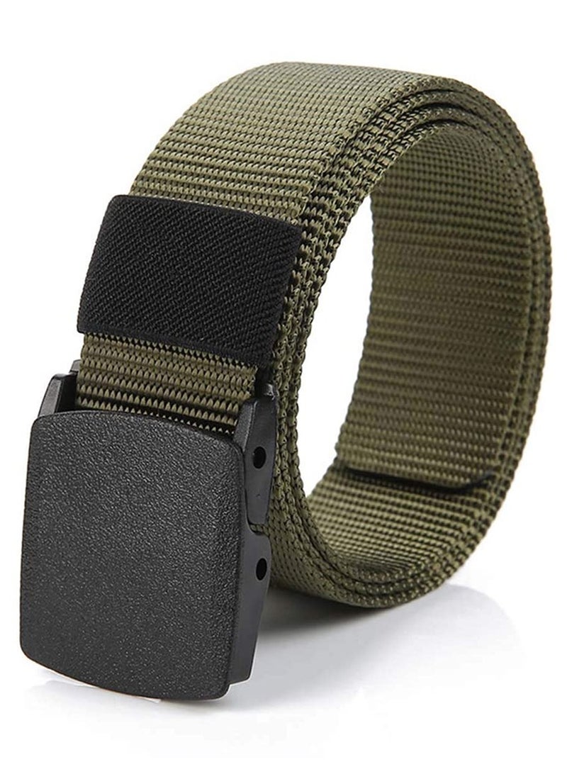SYOSI Canvas Belt Men's Belt Webbing Canvas Outdoor Web Belt With Nylon Plastic Buckle Adjustable Outdoor Sports Belt Soft  - Image 1
