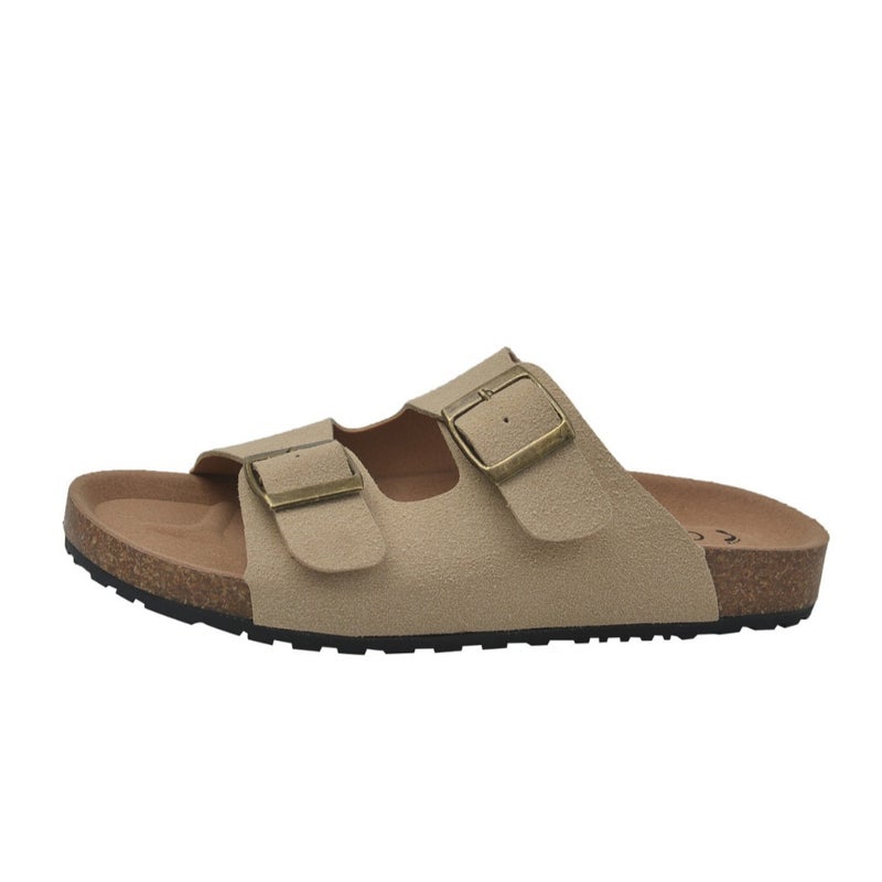 2025 Summer Thick Sole Slide Sandals with Buckle, Plus Size Beach Clogs - Image 5