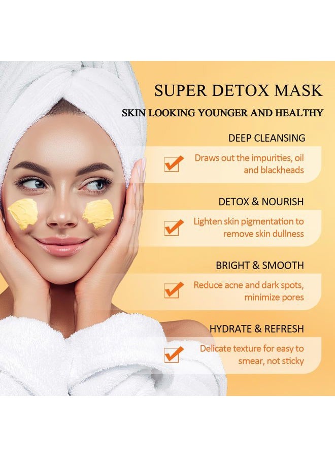 Shvyog Turmeric Vitamin C Clay Mask, Face Mask With Kaolin And For Dark Spots, Skin Care Controlling Oil Refining Pores - Image 4