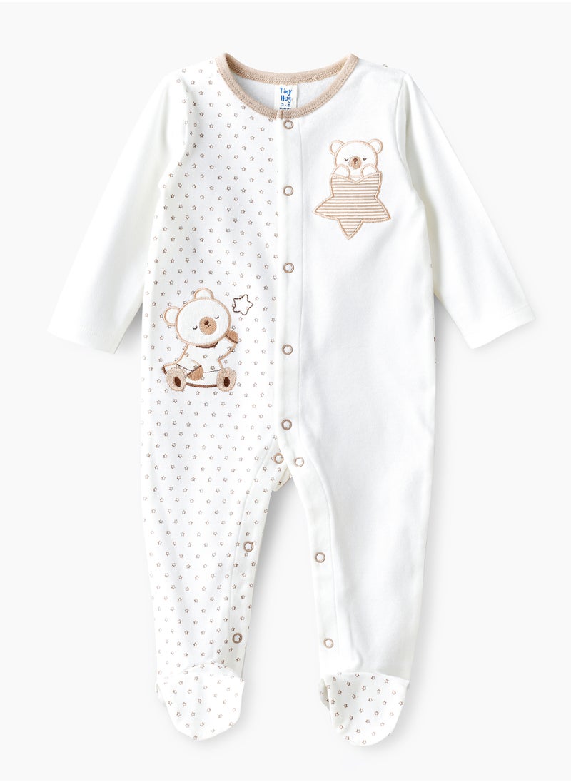 Tiny Hug Baby Boys' Cotton Knit Sleepsuit  - Image 1