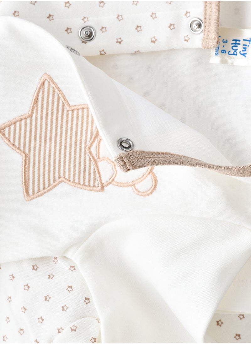 Tiny Hug Baby Boys' Cotton Knit Sleepsuit  - Image 4