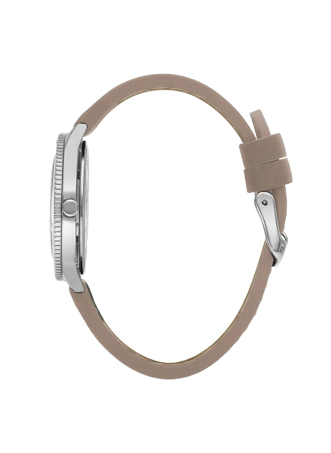 لي كوبر Women's Watch, Analog Display and Leather Strap - LC07932.344, Beige