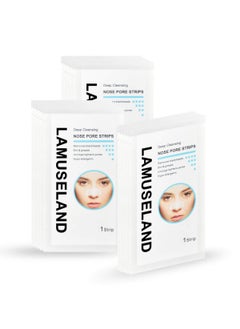 LAMUSELAND LAMUSELAND Deep Cleansing Pore Strips, 30 Pcs Nose Strip Set for Blackhead Removal Cleaner Facial Mask for Women Men (30 Strips) 