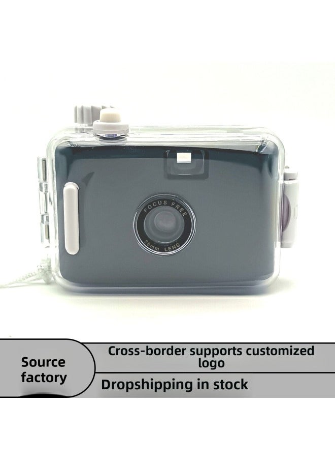 Generic Source Manufacturer 135 Retro Film Film Fool Underwater Waterproof Diving Non-polaroid Camera Customization *made In Stock-Color:Black Blue Shell  - Image 2