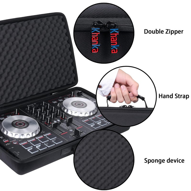 Khanka حافظة سفر صلبة بديلة لـ Pioneer PRO DJ (DDJ-FLX4) وحدة تحكم DJ الذكية من Pioneer ذات 2 منصة Rekordbox - Image 4