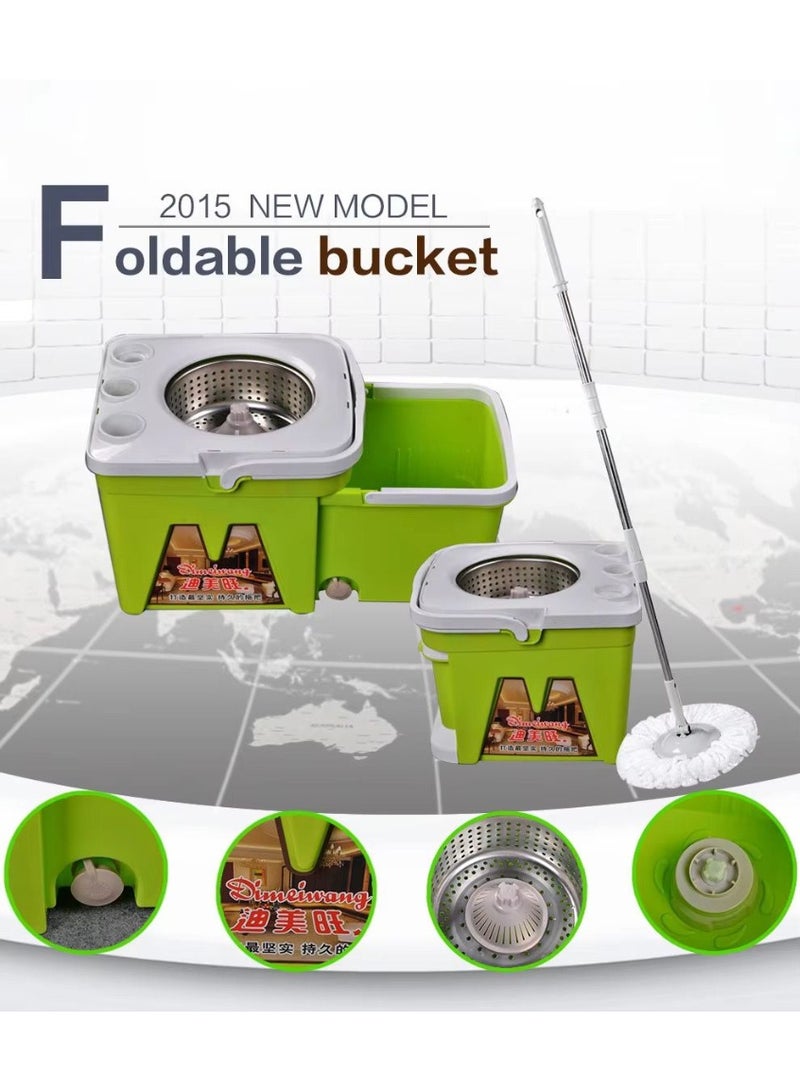 Magic Dry Compact Folding Mop Bucket – Space-Saving Portable Cleaning Bucket with Wringer - Image 3