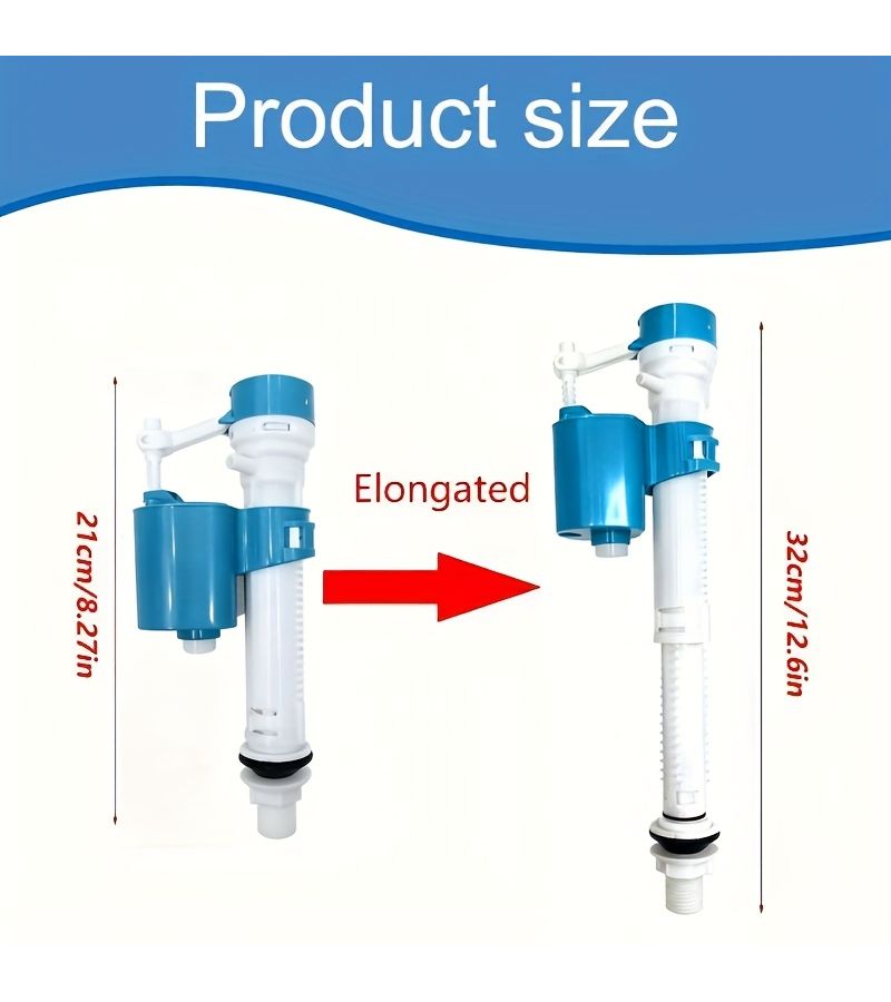 Toilet Tank Fill Valve 1pc Adjustable Height Heavy Duty Replacement Part - Image 3