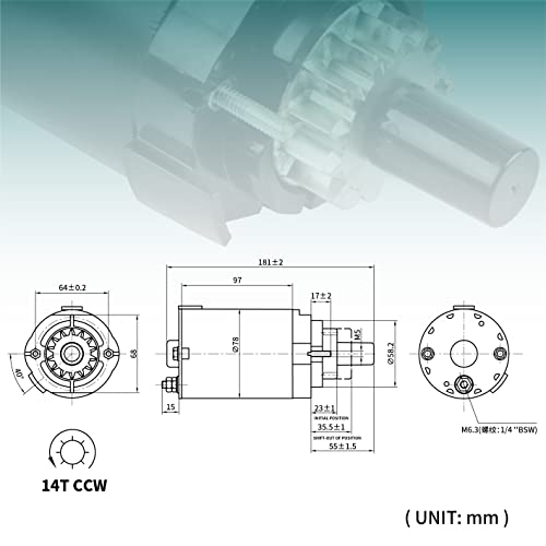 DALUOBO Starter Replacement for Cub Cadet 1000 Series LT1042 LT1045 LTX 1040, Toro Tractor LX420 LX425 LX460 LX465 18 19 20 21 HP 2009801 2009805 2009806 2009810 2009811 - Image 3