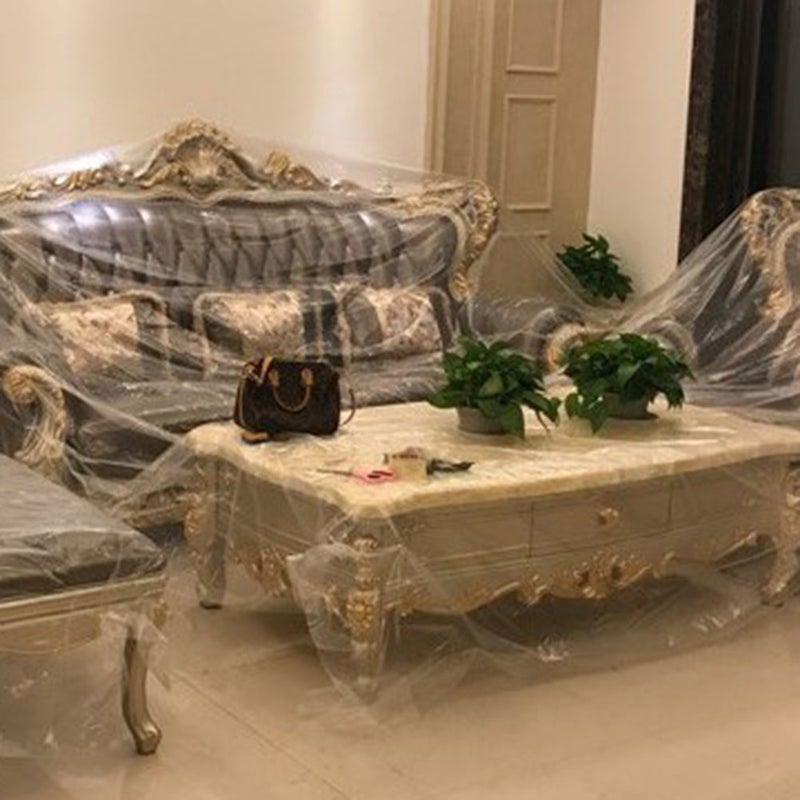 1pcs 2.75x3.65m Furniture Anti-ash Cloth and Transparent Cover(White) - Image 4