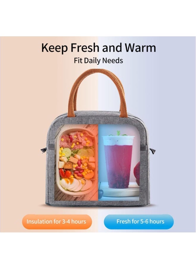 TYCOM Insulated Lunch Bag Lunch Box Large Cooler Tote Bag for Men Women and Children Double Deck Cooler for Office and Picnic  - Image 4
