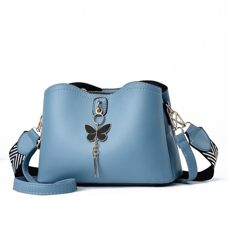 Xiaoyu Small Crossbody Bags for Women Fashion Purses for Teenage Girls Lightweight Handbags Shoulder Bag (Blue) - Image 4