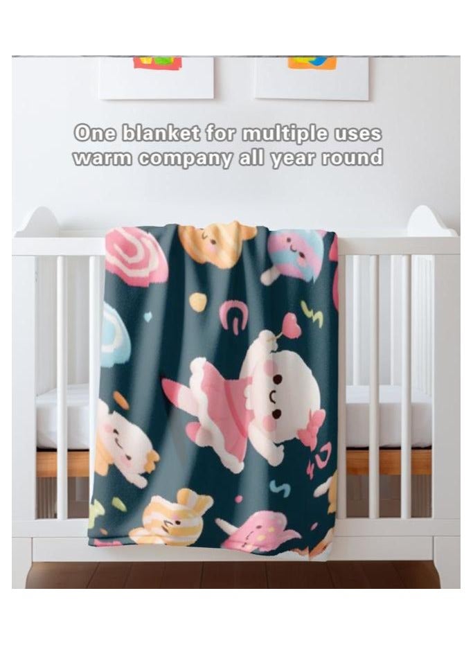 general Children's or student cartoon flannel thin blanket (warm and comfortable, suitable for sleep, games) 100cm*150cm - Image 1