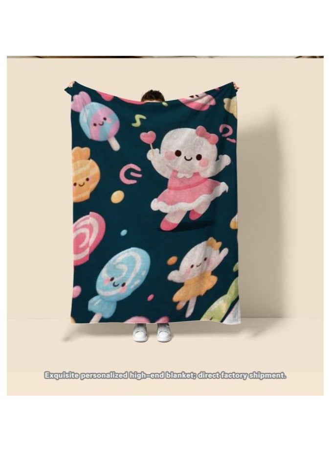 general Children's or student cartoon flannel thin blanket (warm and comfortable, suitable for sleep, games) 100cm*150cm - Image 3