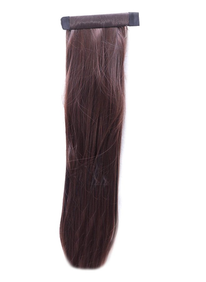 BLUSHIA Wig Natural looking Scale Ponytail Hair Extension Full Head Long Highlight Natural Color for Women And Girls 24 inches (Pack of 1) Brown - Image 1