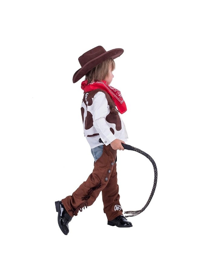 Spooktacular Creations - Spooktacular Creations Halloween Cowboy Costume for Boys Kids Cowboy Costume Set Western Cowboy Hat Outfit for Dressup - Image 1