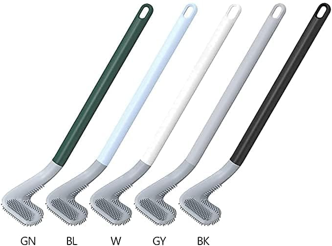 Brille Bee Golf Shape Toilet Brush Cleaner - Flexible Silicone L-Shape Brush for Quick Cleaning of Bathroom, Kitchen, Wash Basin, and Toilet 2PC - Image 5