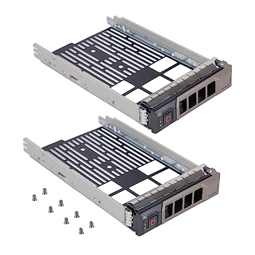 Heretom 2 Pack Hard Drive Tray Caddy KG1CH 0KG1CH HDD Caddy 3.5 Hard Drive Bracket SSD Tray Compatible with Dell PowerEdge R430 R530 R630 R730 T430 T630 T440 R420 R520 R620 R720 T420 T620 R510 R710 T410 T610 - Image 1